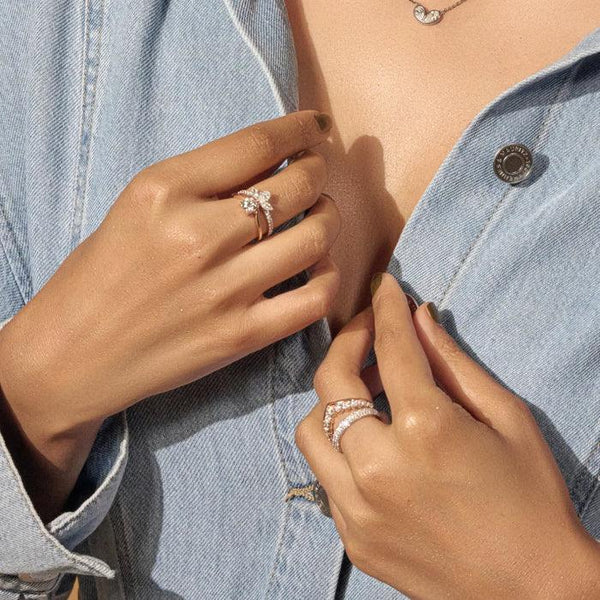 V Shaped Diamond Ring - 4cJewel