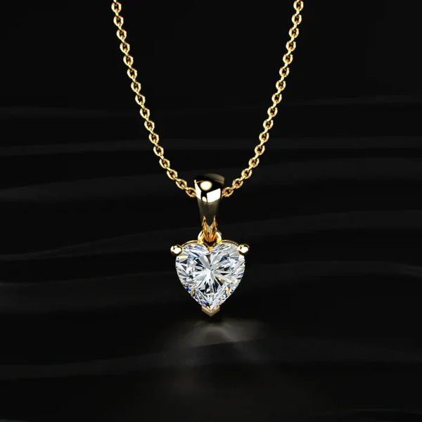 Heart Shaped Solitaire Pendant - 4cJewel
