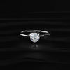 Heart Shaped Round Solitaire Ring