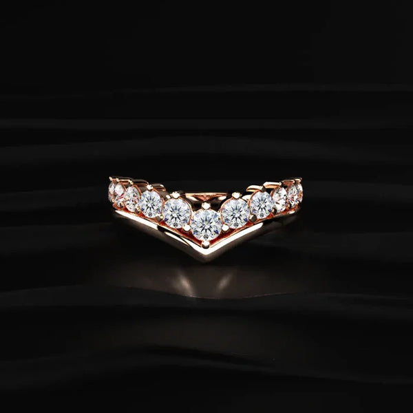 V Shaped Diamond Ring - 4cJewel